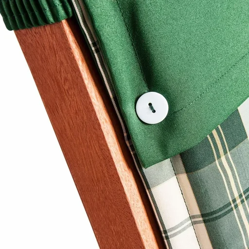 "Garden chair cover 6 pieces cushion Vanamo green-white checked with envelope image"