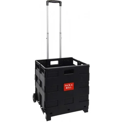 "Shopping trolley folding crate black image"