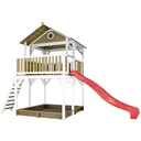 Woody Play Tower Brown/White - Red Slide