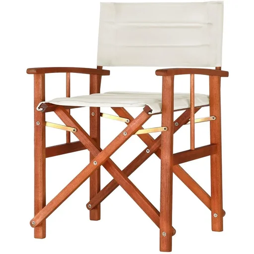 "Folding director's chair cream eucalyptus FSC image"