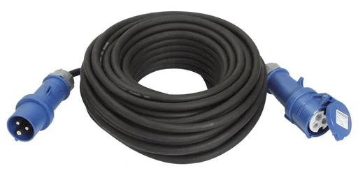 "CEE extension 230V, 25m, black image"