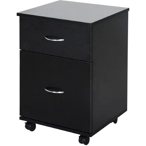 "Chest of drawers on wheels 58cm black image"