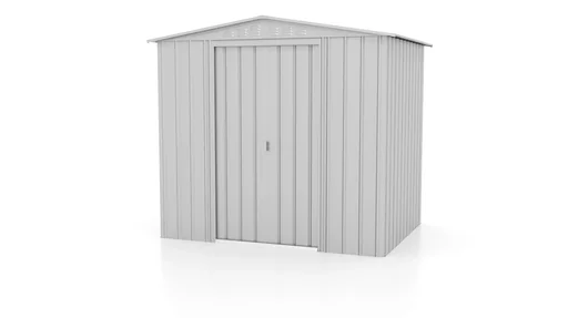 "Tool shed Tower 86, silver metallic image"