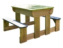 Wendi Toys Speeltafel & Moddertafel Ezel 100×79×52,5 cm Natuur – Zand-/waterbakken, deksel als tafel
