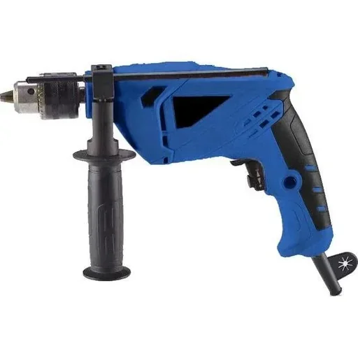 "Impact drill - 230V - 710W - speed control - hammer and drill function - with depth gauge - additional handle image"
