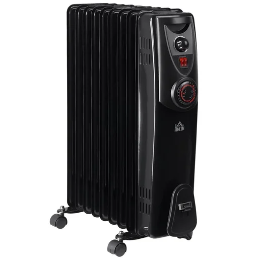 "Oil radiator portable electric heater 2000 W 3 heat settings 24-hour timing electric heater 9 heating plates image"