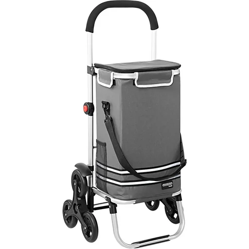 "Shopping cart - stair climber - suitable for stairs - grey image"