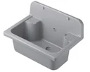Plastic sink with overflow - grey