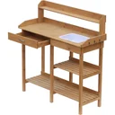 Gardening table with natural tub