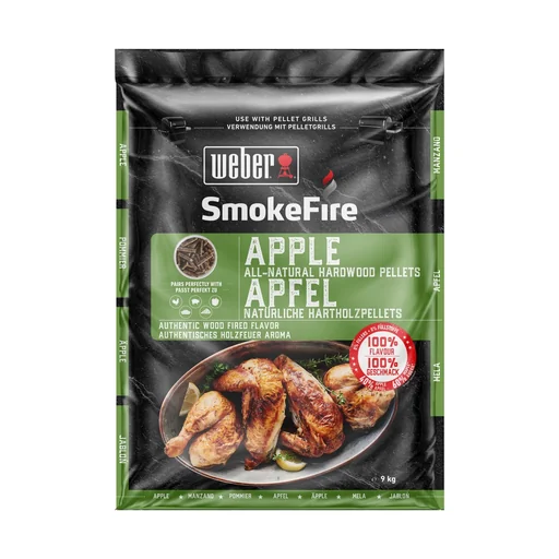 "Weber SmokeFire 100% natural wood pellets apple wood image"