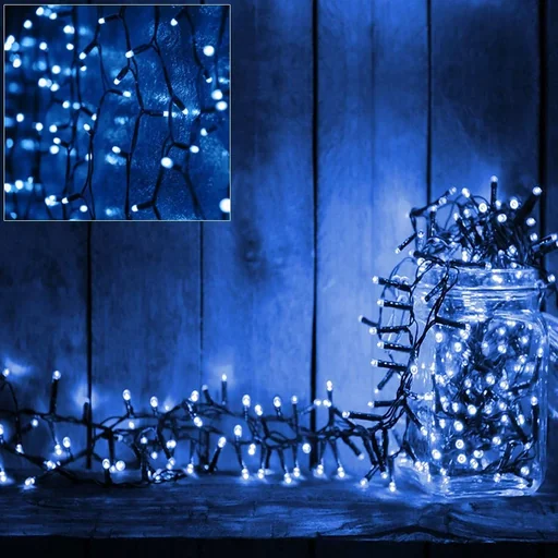 "Christmas lights blue 10.5m timer image"