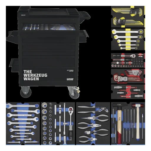 "Workshop trolley - 7 drawers, equipped with 9 modules, 140 pieces image"