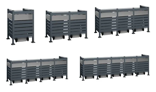 "Garbage can cover Planum 2-box, 120 cm, anthracite image"