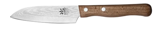 "Damascus Santoku knife, blade 11 cm image"