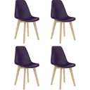 Dining room chairs 4 in plastic purple
