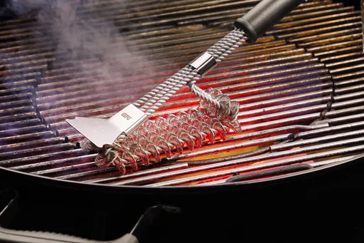 "BBQ grill brush, bristle-free image"