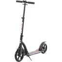 Children's scooter with height-adjustable shock absorber, black
