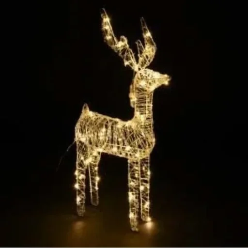 "Illuminated Reindeer LED Christmas lights warm white 15 x 55 x 72 cm image"