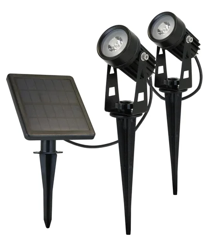 "LED Solar Garden Spot Lights - Set of 2 image"