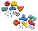 Climbing holds 5 pieces in colorful, size L