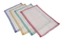 Checked tea towels, dishcloths, set of 10
