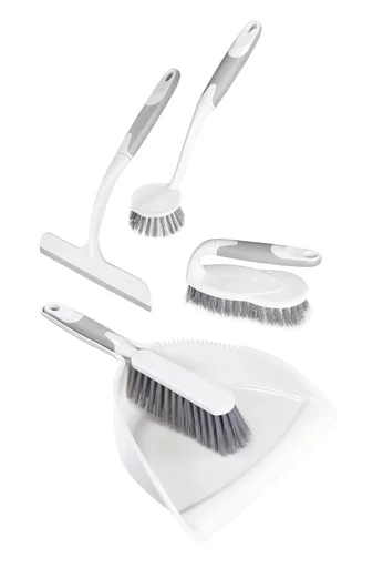 "Professional cleaning set, sweeping set, dish brush, cleaning brush, window squeegee, 5-piece image"