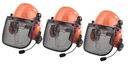 Forestry helmet with Bluetooth intercom system set of 3 - Treetalk Trio