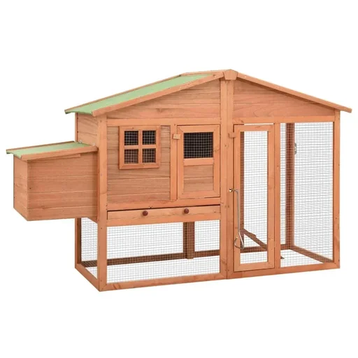 "Chicken coop with nesting box solid vur image"