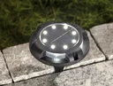 Solar floor lights with 12 LEDs, 8 lumens, set of 3