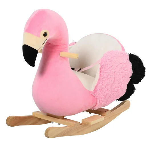 "Children's rocking animal as a flamingo image"