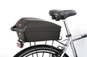 Bicycle luggage box, lockable, with reflector