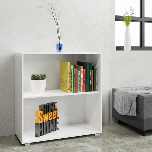 "Bookcase "Vela" White - 2 shelves image"