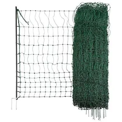 "Chicken net 25 m, 106 cm double tip, green, constant current image"