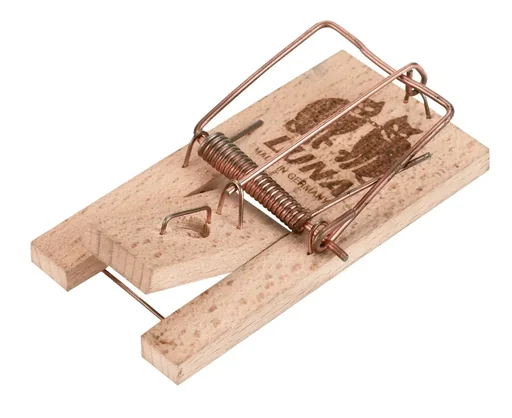 "Mousetrap Luna 2 pcs in a pack with wooden trigger image"