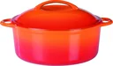 Cooking pot, approx. 24 cm, approx. 4 l, orange shaded cast iron