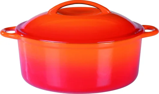 "Cooking pot, approx. 24 cm, approx. 4 l, orange shaded cast iron image"