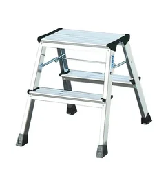 Aluminium dubbele vouwtrap, 2x2 treden voor meer veiligheid in huis