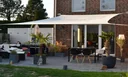 Square sun sail HDPE cream white 400 x 500 cm wind and water permeable