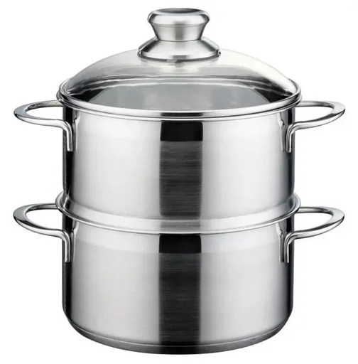 "Potato and vegetable steamer made of stainless steel, 20 cm image"