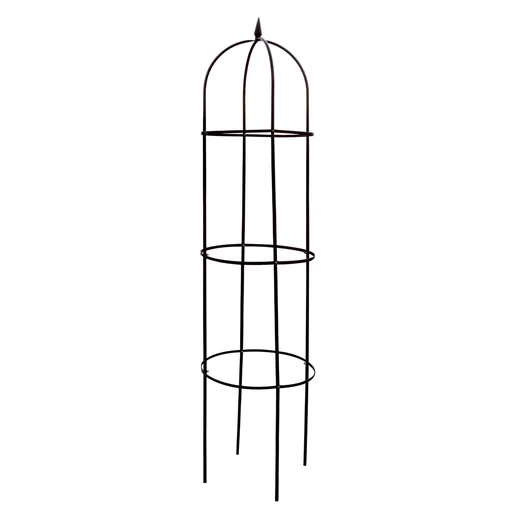 "Trellis, obelisk, made of steel, coated, green, 192 x 40 cm image"