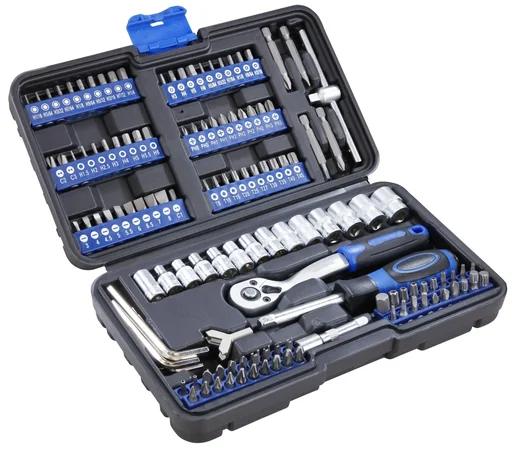 "Socket wrench and bit set 132 pieces image"