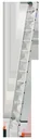 Aluminum leaning ladder, 18 rungs