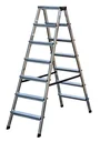 Aluminum steps double ladder 2 x 7 steps