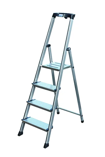 "Sepuro stepladder, aluminum 6 steps with safety bar image"