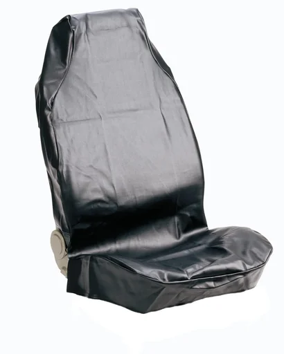 "Seat protector artificial leather, black image"