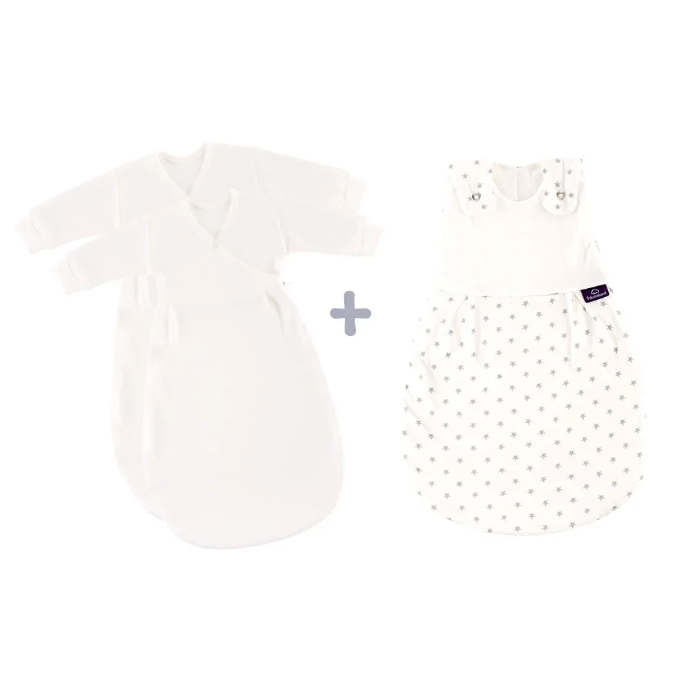 "Träumeland Liebmich slaapzak, slaapzak baby set - Ster, grijs, Goor: 80/86 image"