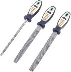 "Wood rasp set 3 pcs. with half-round, round and flat wood rasps image"