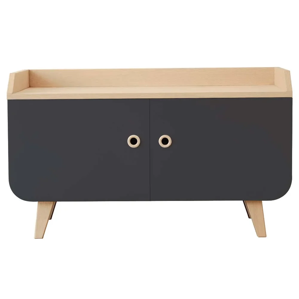 "Laurette dressoir Zen, Kleur van de oppervlakken: Charbon image"
