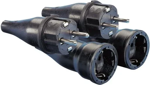 "Rubber plug coupling set black image"