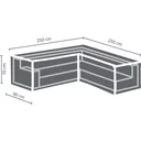 Protective cover for L-shaped lounge set - 250 cm